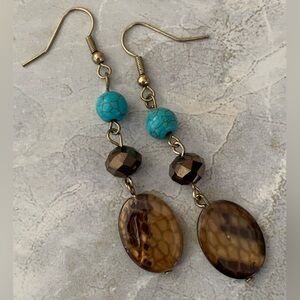 Animal Print Dangle Earrings